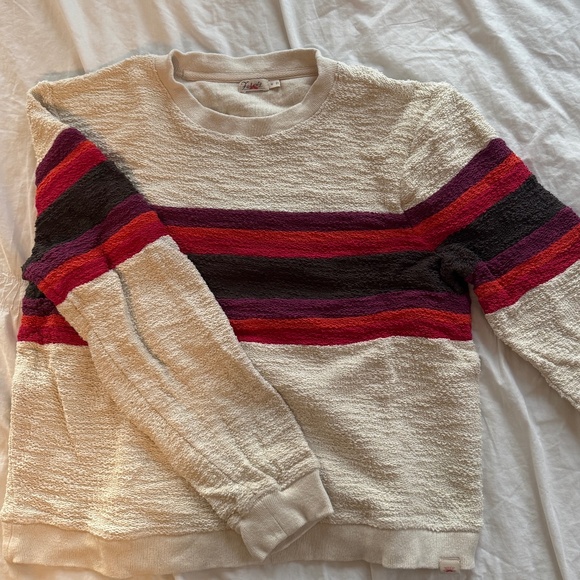 Faherty Vista Stripe Pullover Sweatshirt, Women's size M - Picture 2 of 5